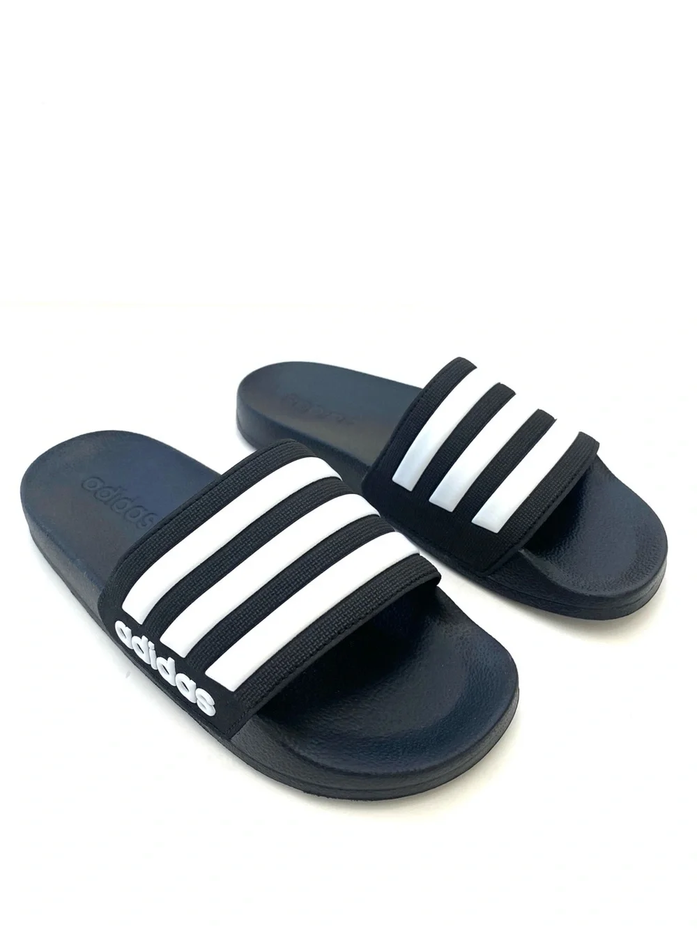 Adidas Youth Blue/White Adilette Shower Slides Sz 4